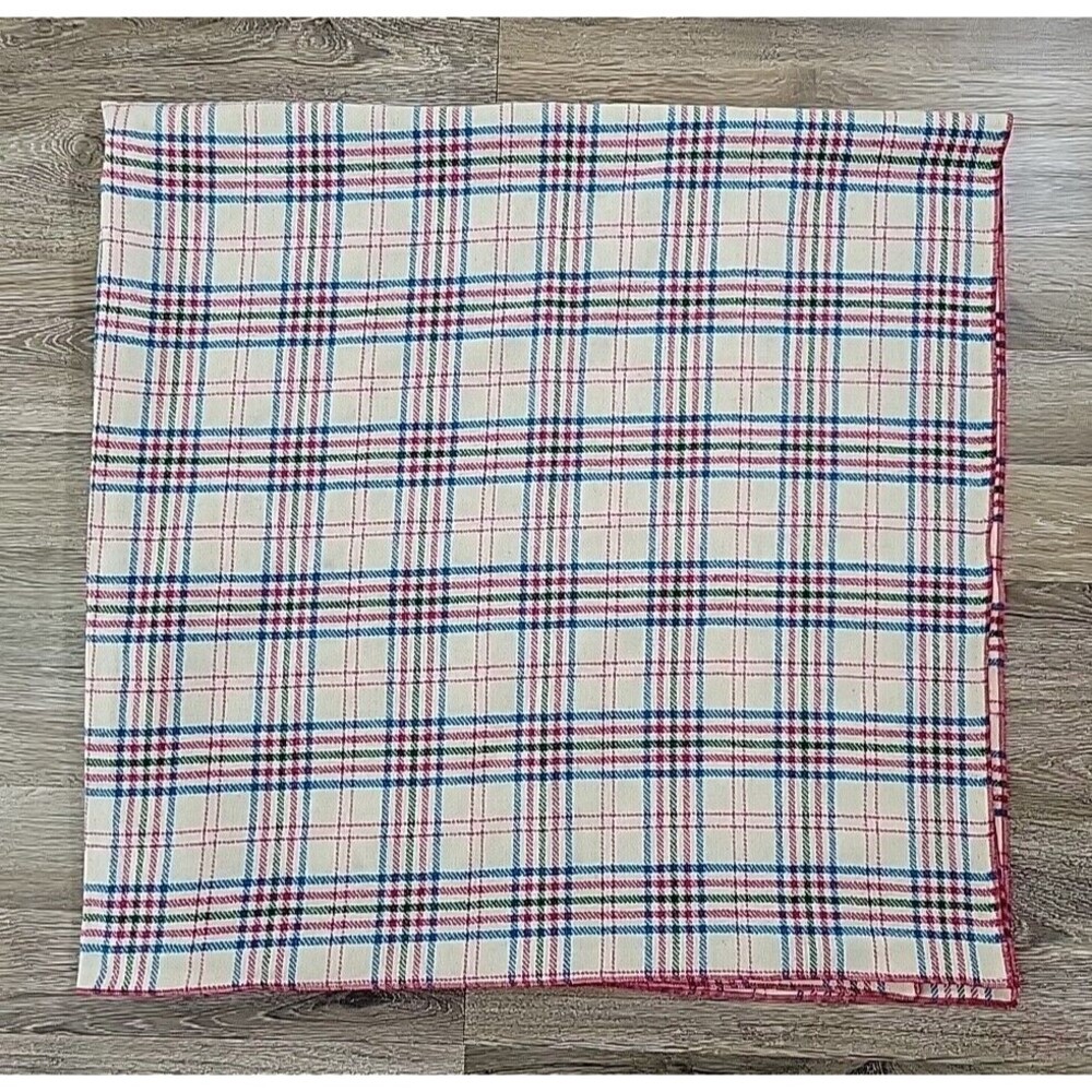 Pearce Woolrich Size 60" x 62" Pink Plaid Wool Knit Blanket Warm Throw USA Made